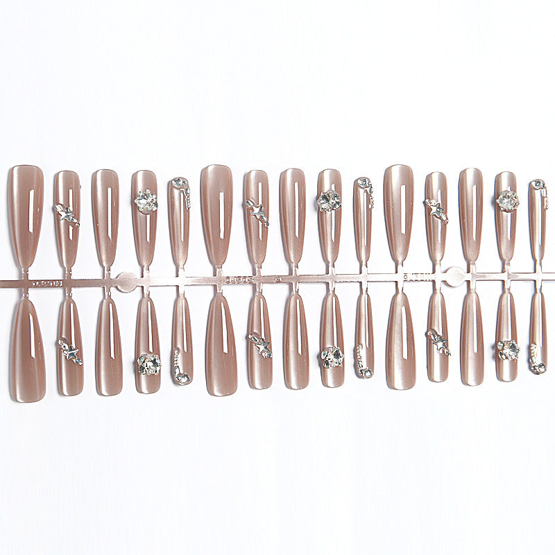 Acrylic nail set with glamorous glitter effect Kalsten