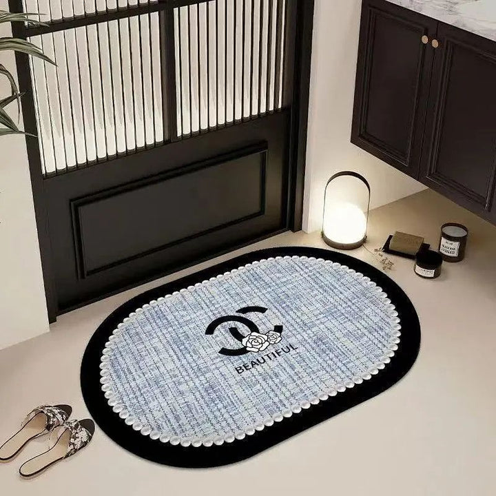 Floral Rose-Themed Area Mat