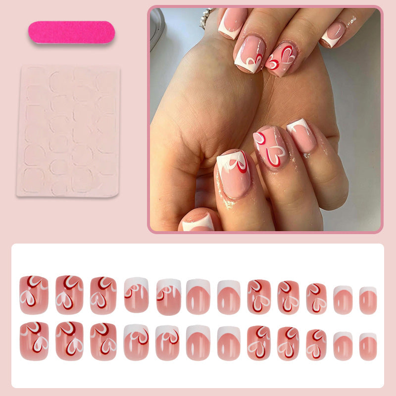 Artificial nail set with intricate floral design and elegant details Kalsten