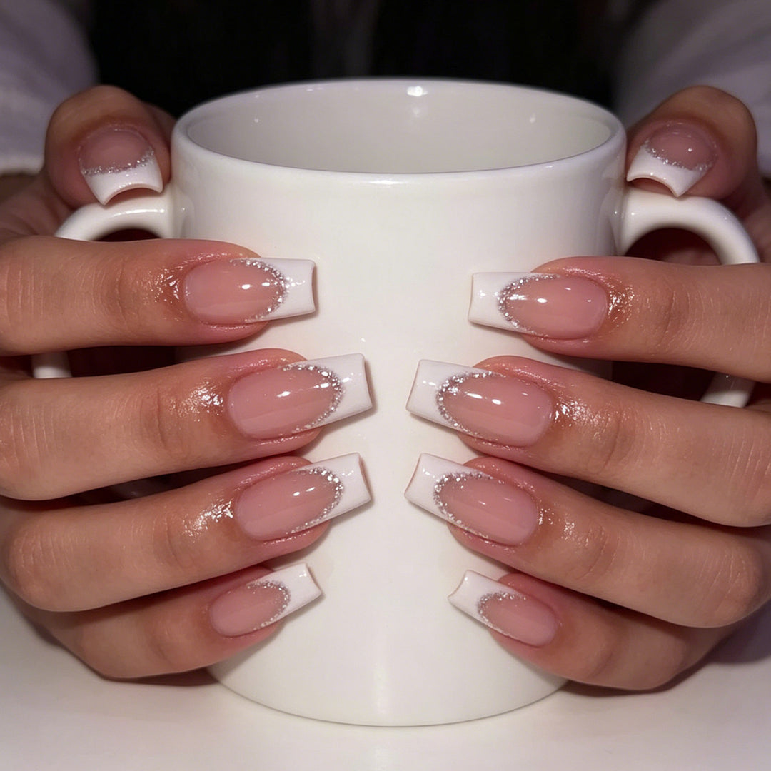 Elegant French Tip Acrylic Nail Enhancements Kalsten 1789915911
