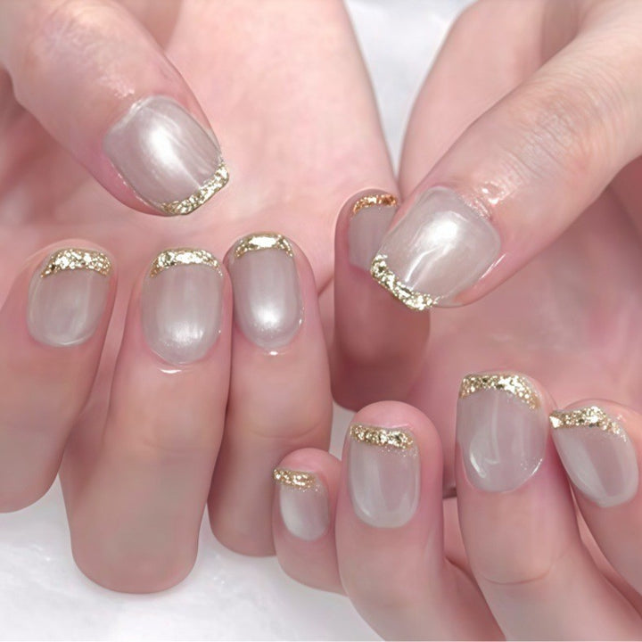 Glitter Accent Press-On Nail Set Kalsten