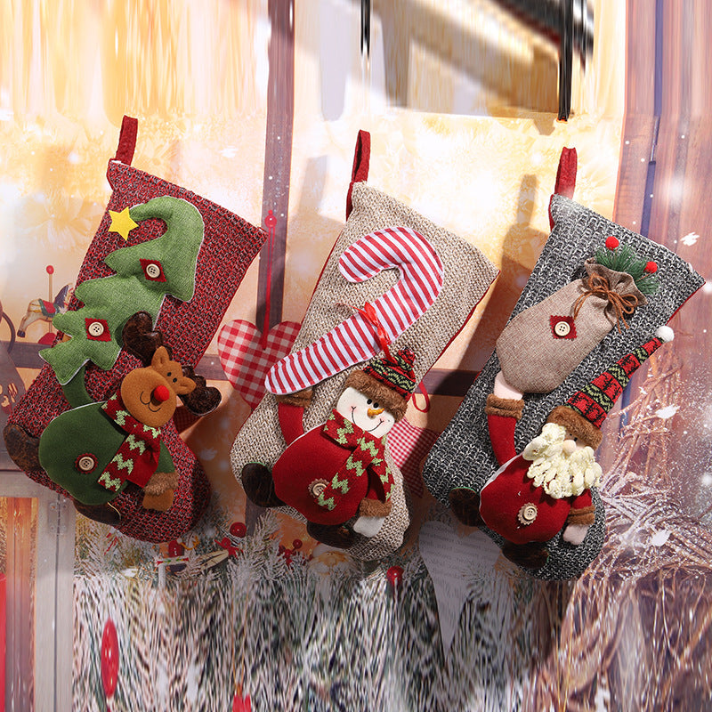 Christmas stocking with festive Gnome motif Kalsten