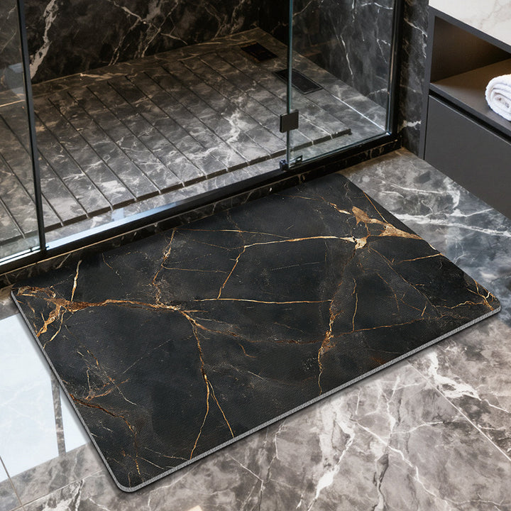 Marble Texture Bathroom Mat Kalsten