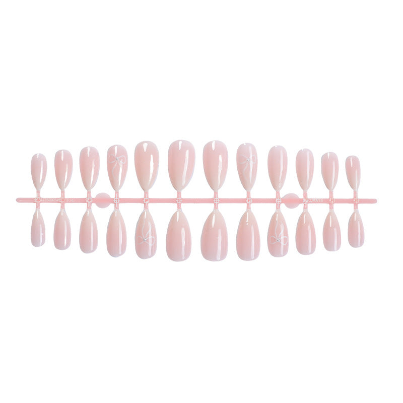 Elegant Press-On Nail Set with Floral Accent Design Kalsten