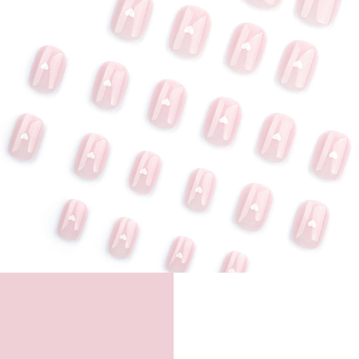 Fake nails with heart decoration Kalsten