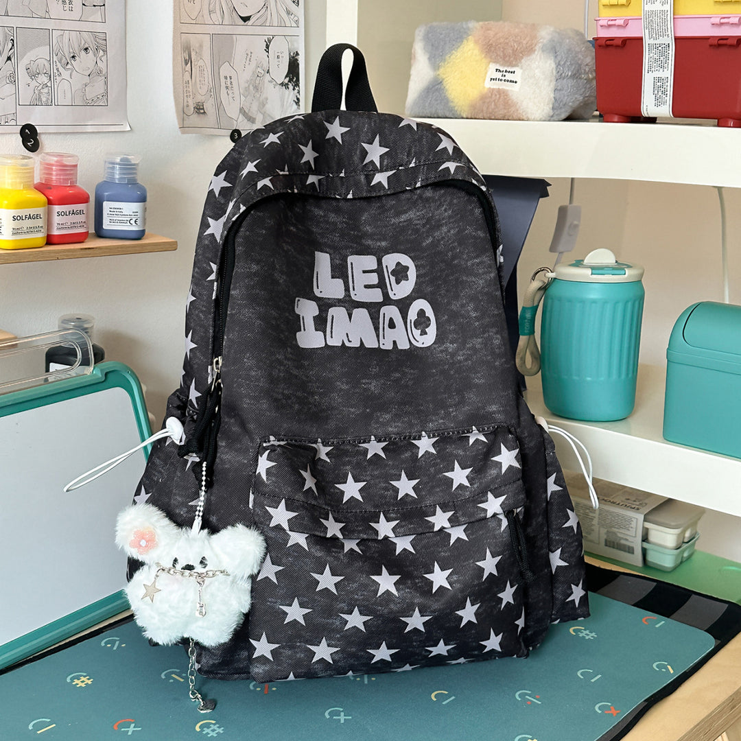 Multifunctional Star-Print Backpack