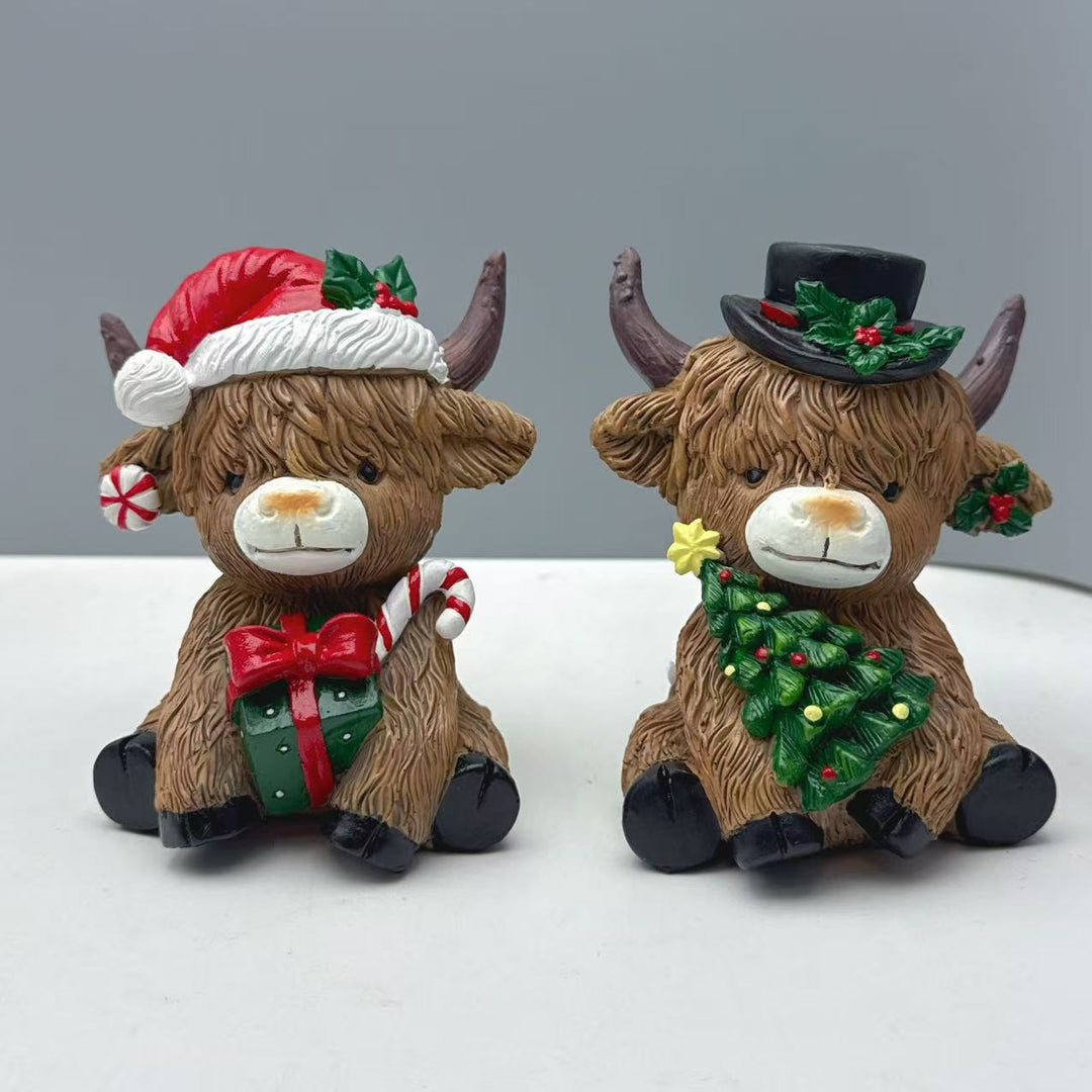 Decorative Highland Cow Figurine Kalsten