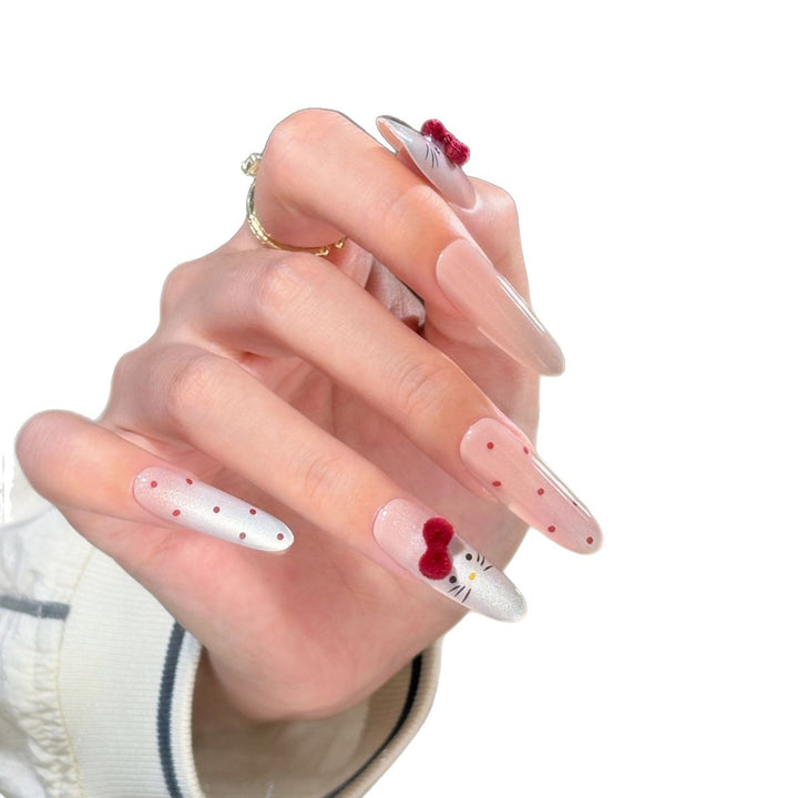 Decorative Press-On Nail Art Set with Character Design Kalsten