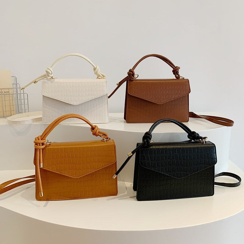 Crocodile-Embossed Handcrafted Crossbody Bag Kalsten