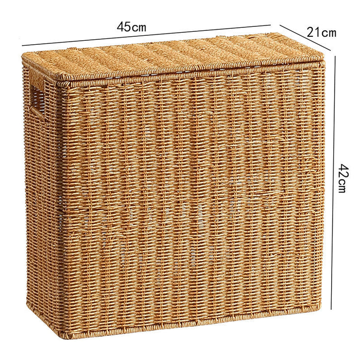 Handcrafted Rectangular Wicker Storage Box Kalsten