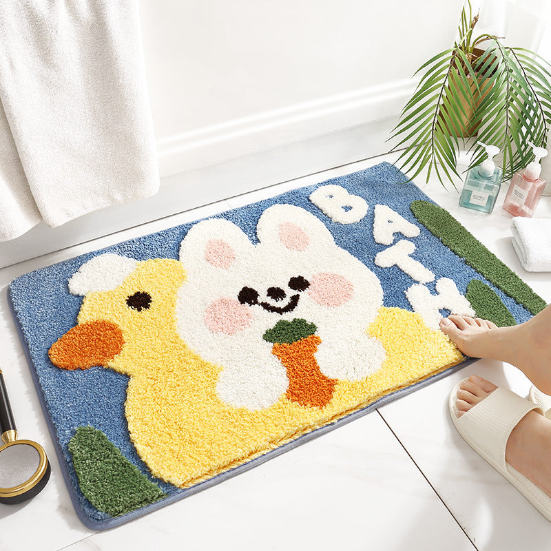 Plush Bunny-Themed Bath Mat Kalsten