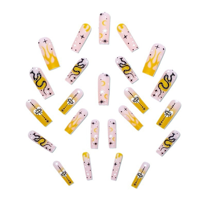 Artificial artificial nails with mystical motifs Kalsten