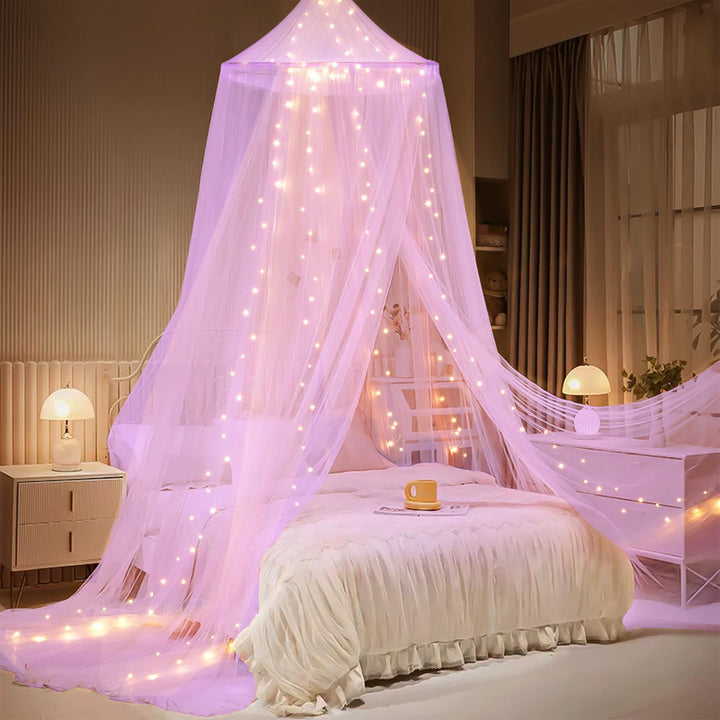 Enchanting Canopy Bed Tent with LED Lights Kalsten