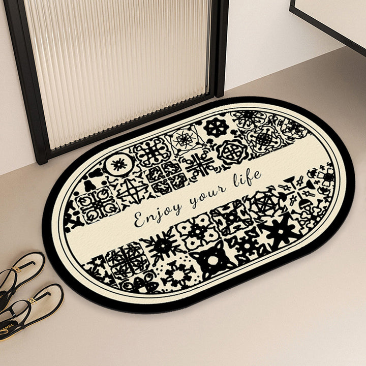 Artistic Patterned Bath Mat