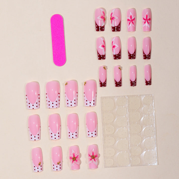 Floral Accent Acrylic Nail Art Extensions Kalsten 1789713153