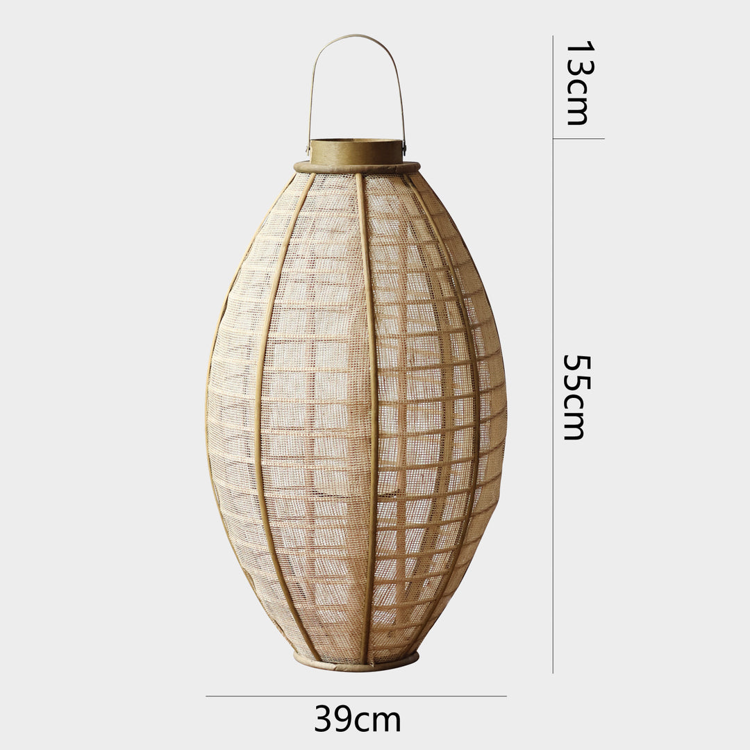 Handcrafted lantern made of natural materials Kalsten