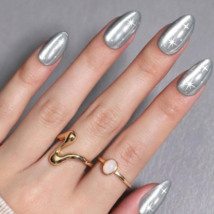 Premium Metallic Press-On Nail Tips Kalsten