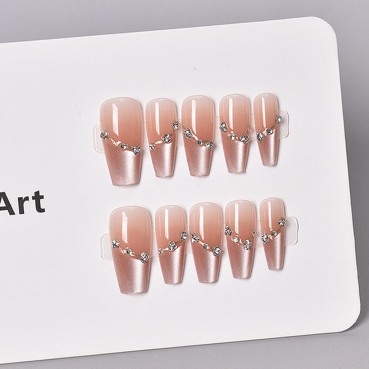 Glamorous Heart-Themed Press-On Nail Set Kalsten