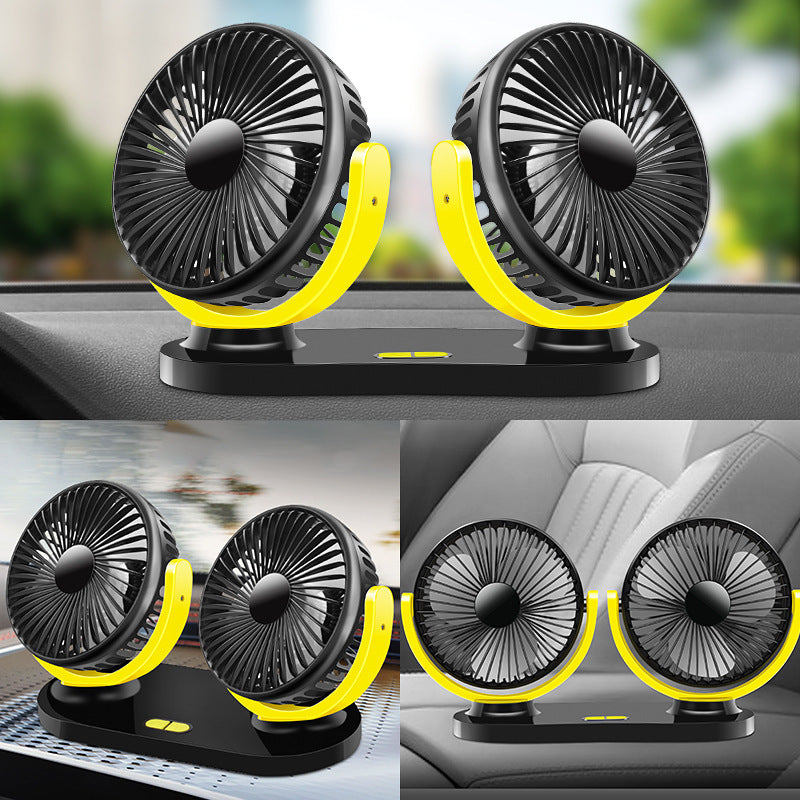 Double fan with swivel head and energy-saving features Kalsten