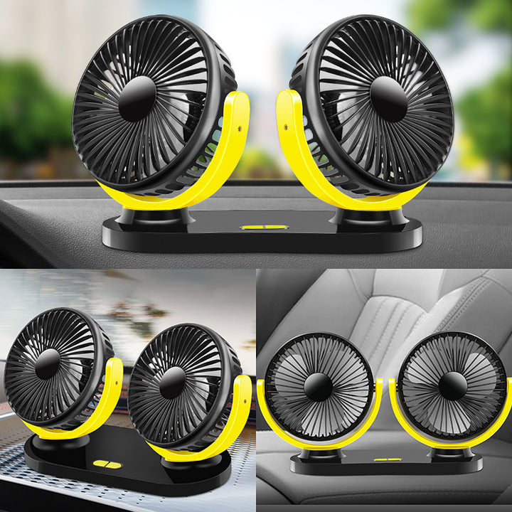 Double fan with swivel head and energy-saving features Kalsten