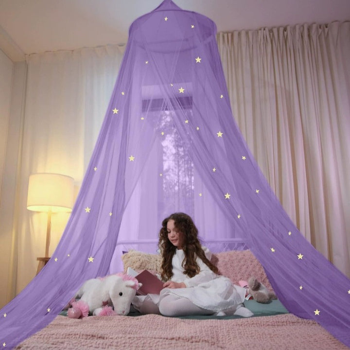 Enchanting Canopy Bed Tent with LED Lights Kalsten