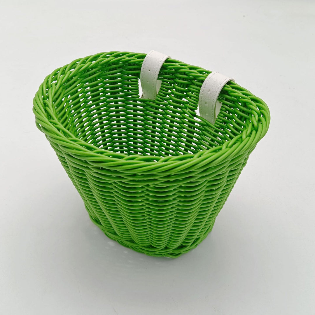 Decorative Woven Storage Basket with Leather Handles Kalsten