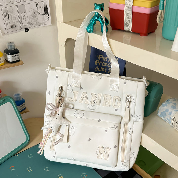 Casual Character-Embellished Backpack Kalsten