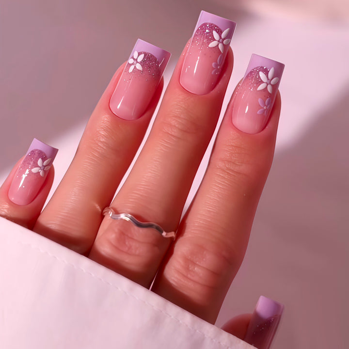 Floral Ombre Press-On Nails Kalsten