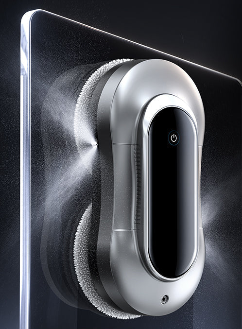 Ultrasonic Mist Automatic Window Cleaning Robot with Remote Control UPS Safety and Thin Profile Kalsten