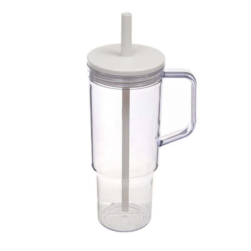 Unisex drinking cup with removable silicone straw and integrated carrying handle Kalsten
