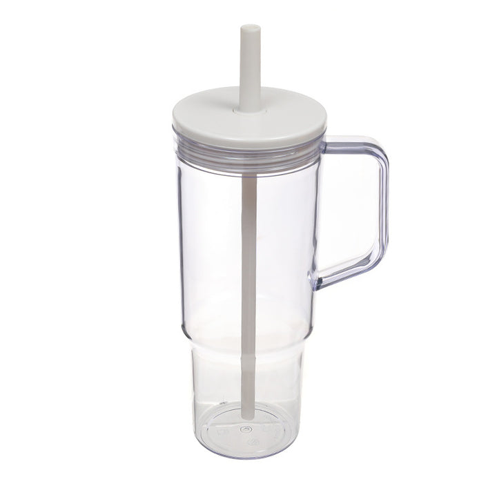 Unisex drinking cup with removable silicone straw and integrated carrying handle Kalsten