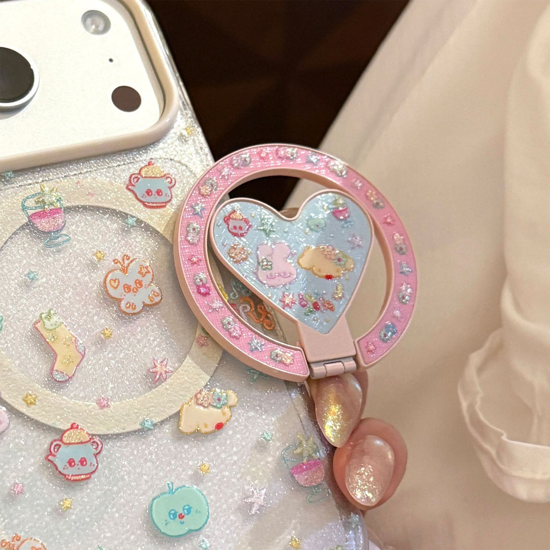 Playful hand mirror in heart design Kalsten