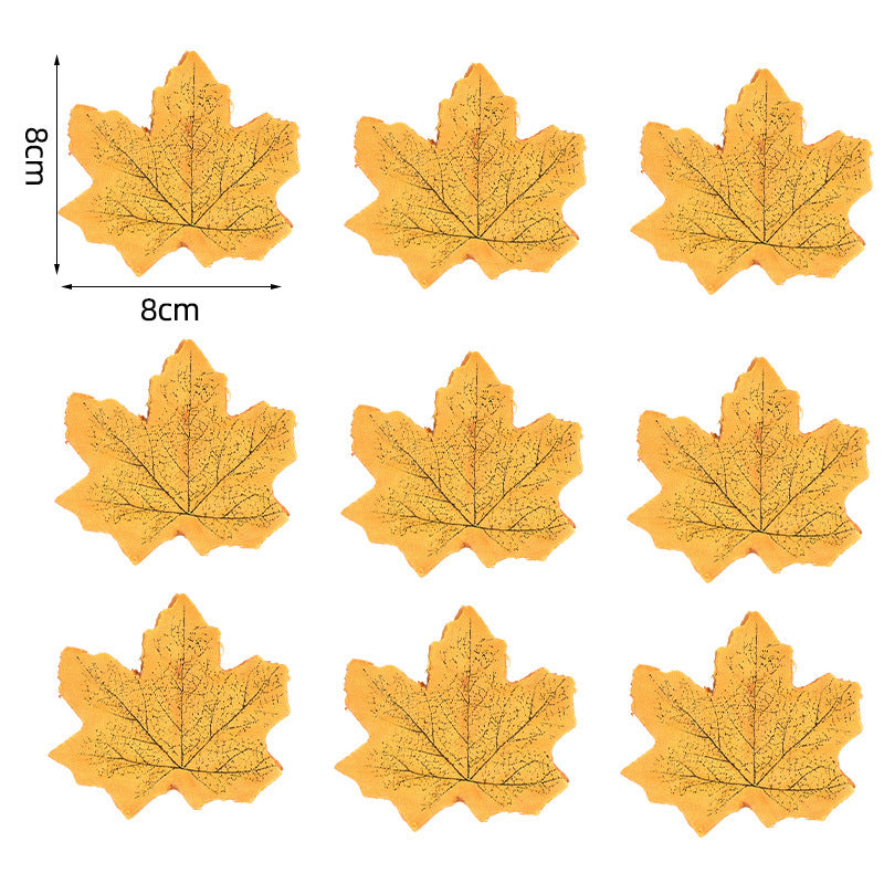 Artificial maple leaves table decoration made of flexible PU for autumn arrangements