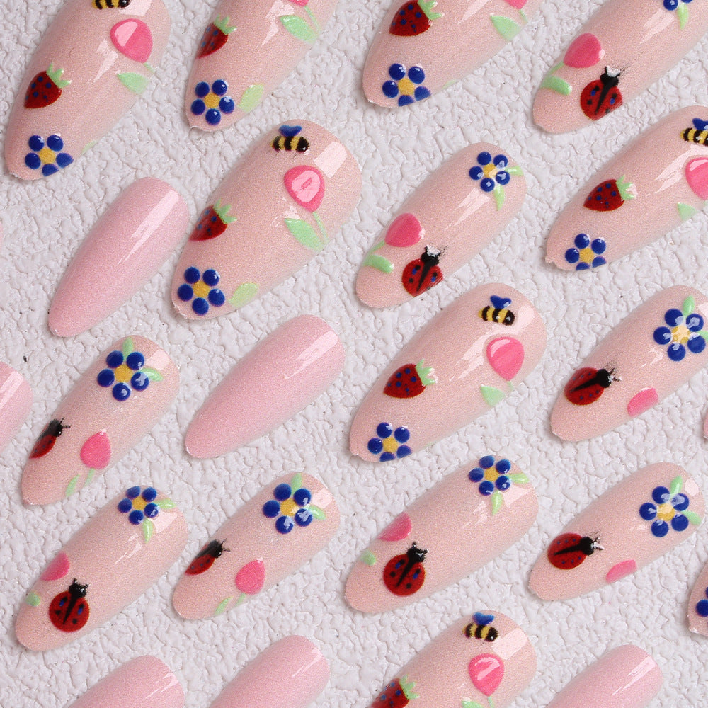Artistic Floral Press-On Nails Kalsten 1787370443