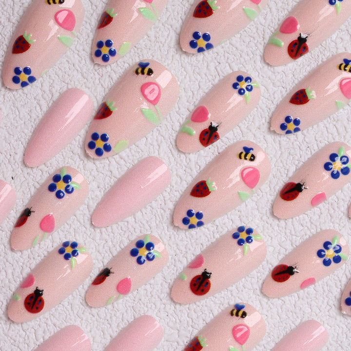 Artistic Floral Press-On Nails Kalsten 1787370443