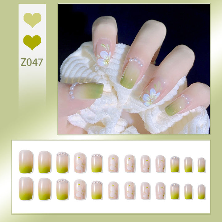 Elegant Rhinestone-Embellished Press-On Nails