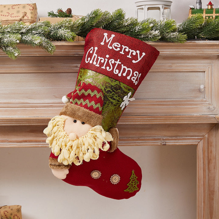 Festive Christmas stocking with nostalgic design Kalsten