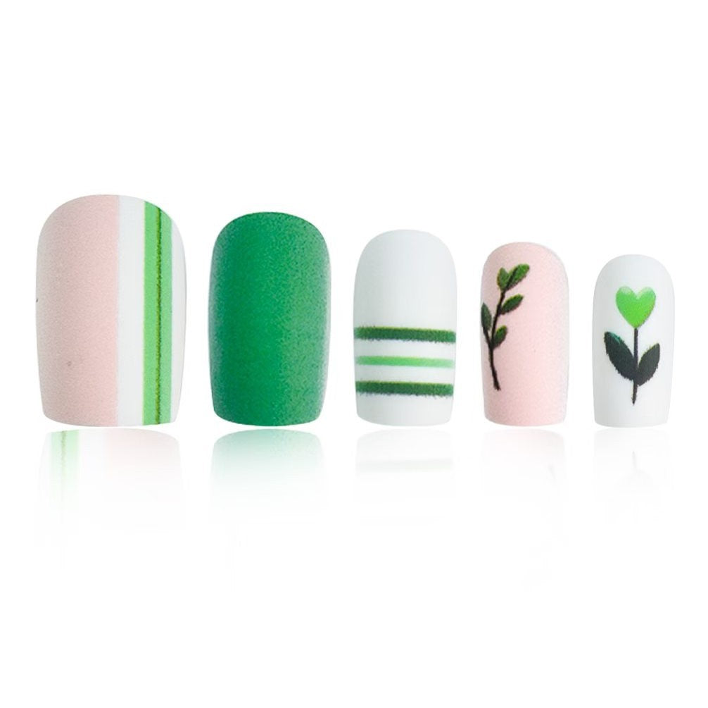 Artistic Botanical Press-On Nail Art Set Kalsten