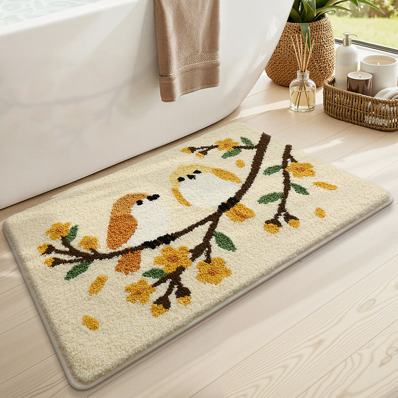 Floral Patterned Bath Mat Kalsten