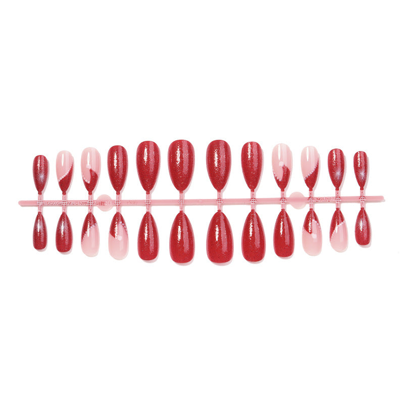 Glamorous Glittery Stiletto Press-On Nails Kalsten