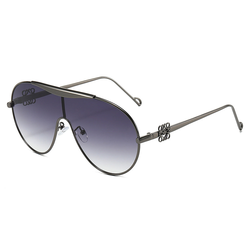 Oversized Aviator Sunglasses with Gradient Lenses Kalsten