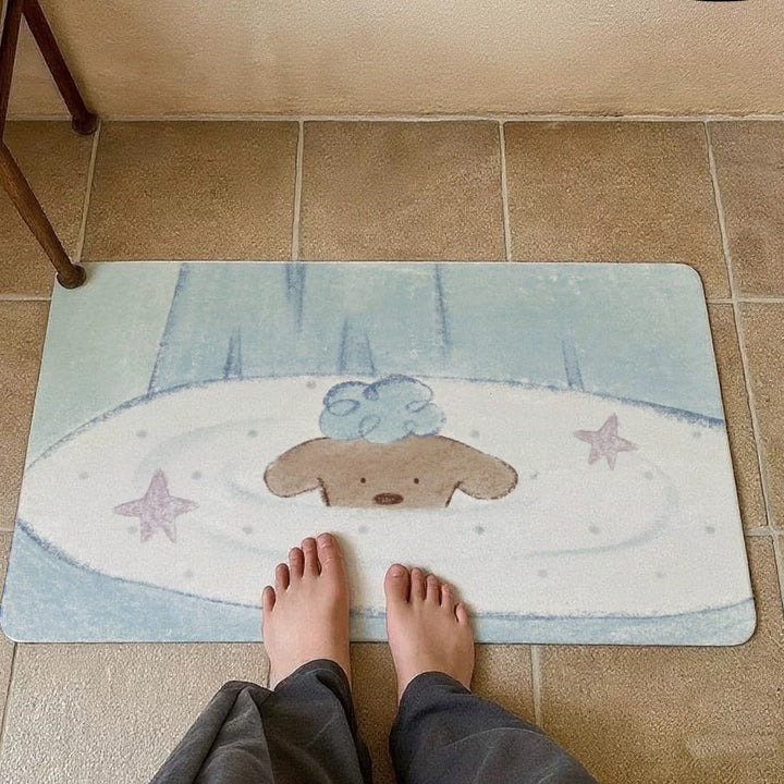 Cartoon-Themed Bath Mat Kalsten