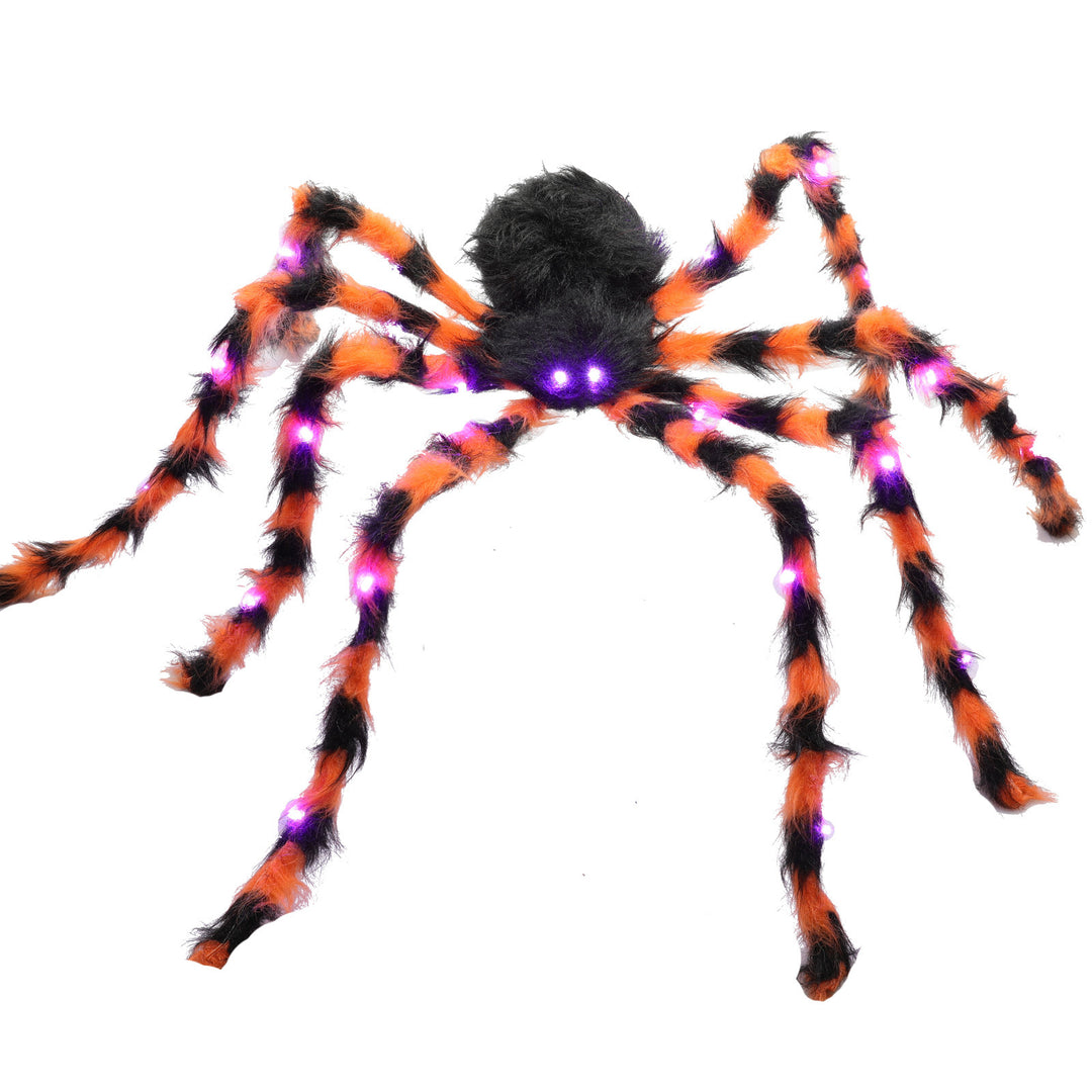 Creepy Halloween Spider Decoration with LED Lighting