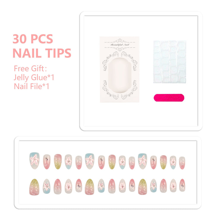 Decorative Floral Art Press-On Nails
