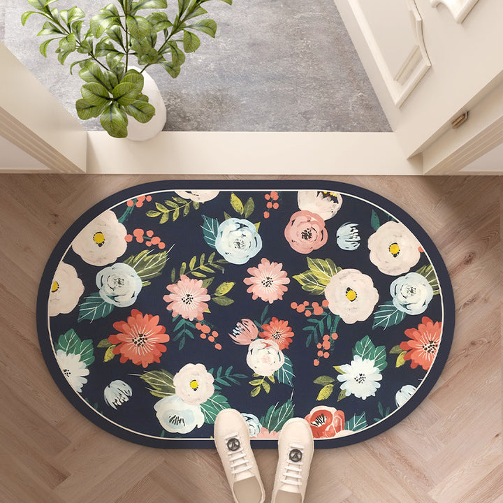Decorative Floral Entryway Mat