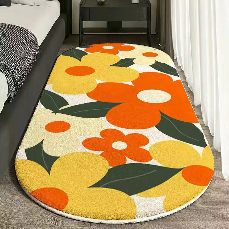 Floral Print Area Rug