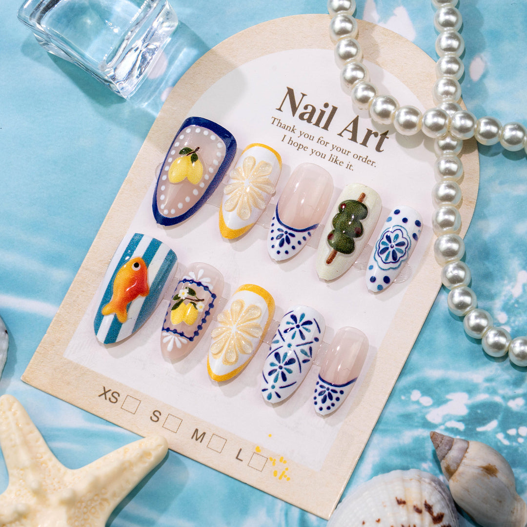 Artistic Themed Press-On Nail Set Kalsten