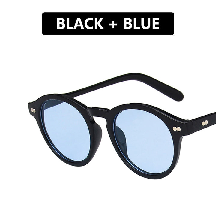 Ladies extravagant round sunglasses with lightweight frame structure and polarized lenses Kalsten