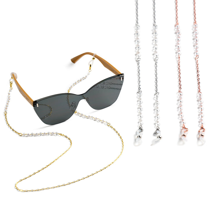 Elegant Pearl-Accented Eyewear Chain Kalsten