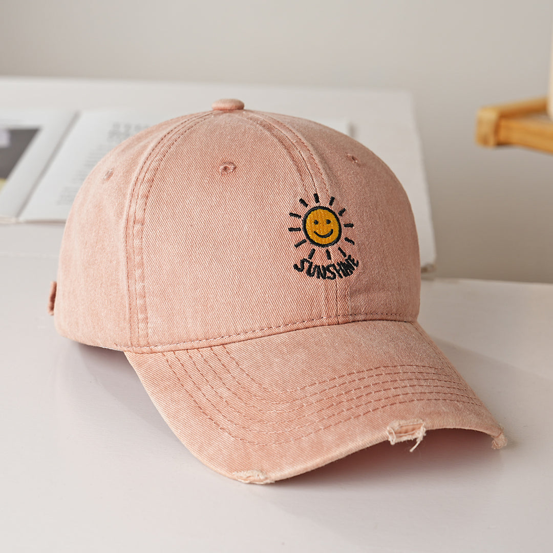 Women's sporty cotton cap with sun embroidery Kalsten